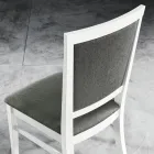 Chaise de cuisine design en bois de hêtre et tissu de style moderne - Taver Viadurini