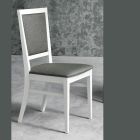 Chaise de cuisine design en bois de hêtre et tissu de style moderne - Taver Viadurini