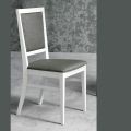 Chaise de cuisine design en bois de hêtre et tissu de style moderne - Taver