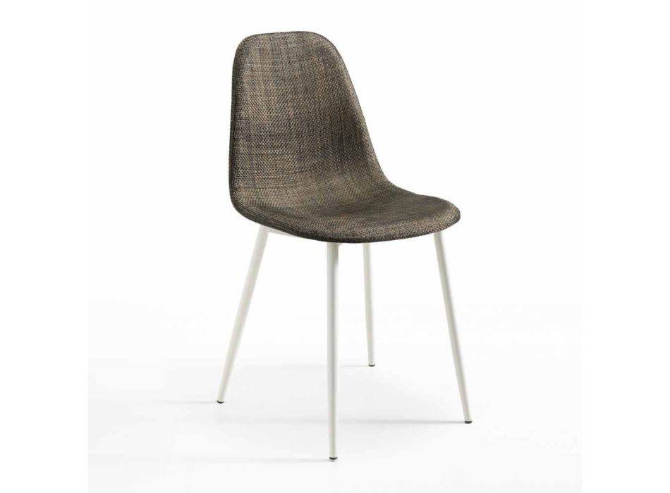 Design moderne Cassidy similacrattan chaise de cuisine, 4 pièces Viadurini