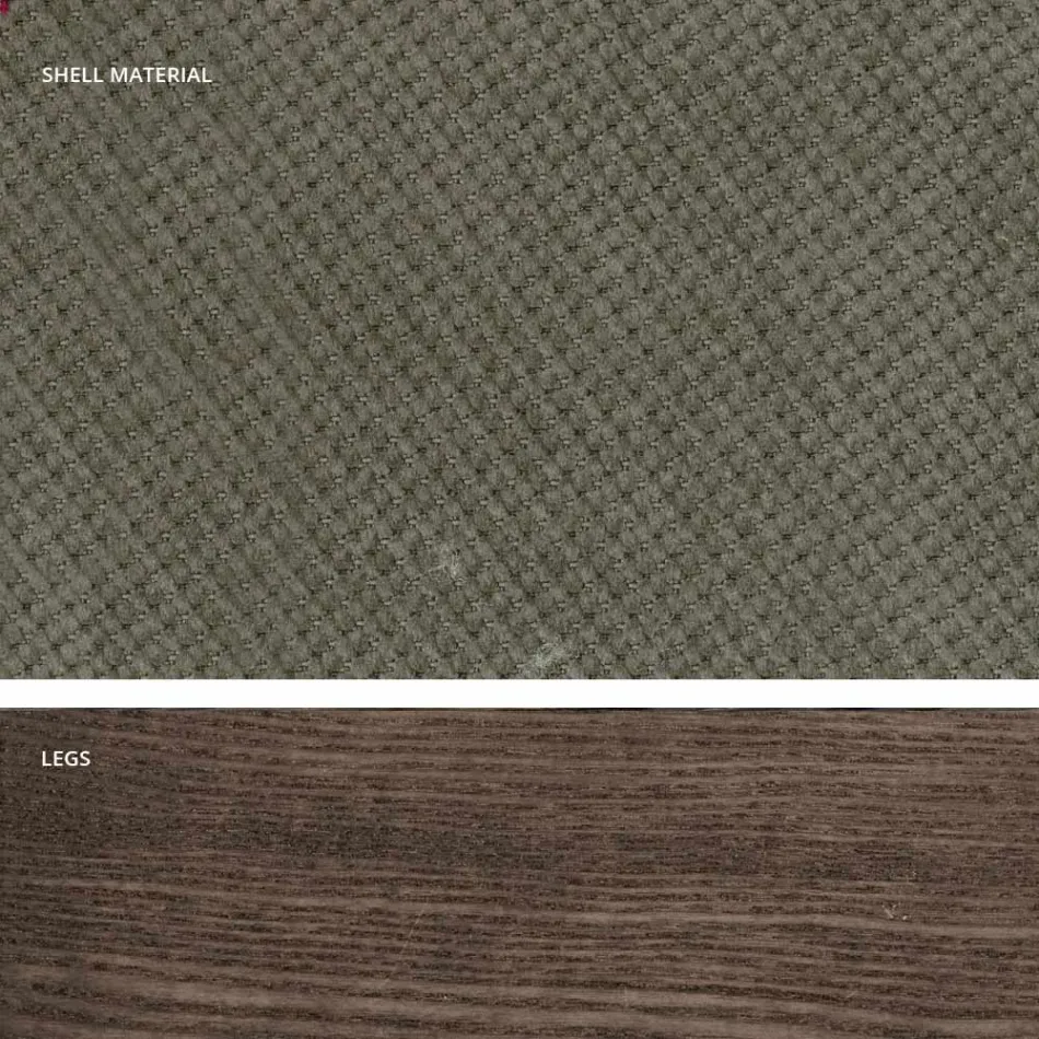 Chaise de cuisine design en bois et tissu fabriquée en Italie, Egizia Viadurini