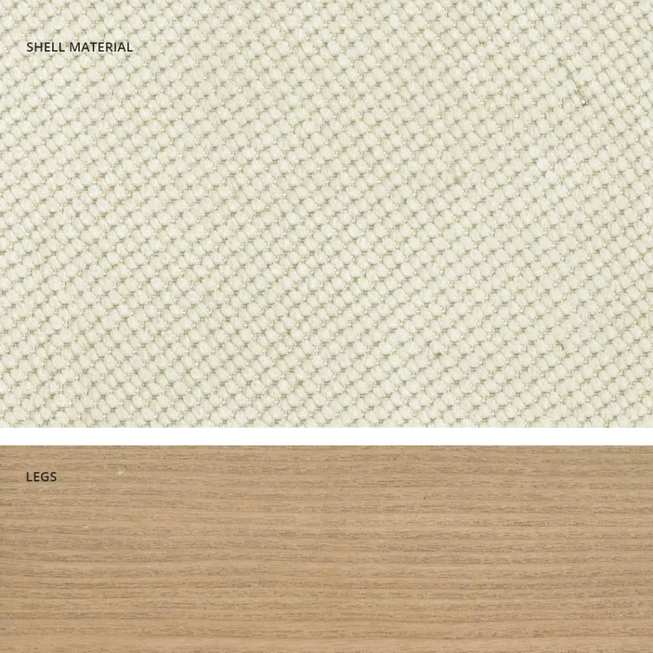 Chaise de cuisine design en bois et tissu fabriquée en Italie, Egizia Viadurini