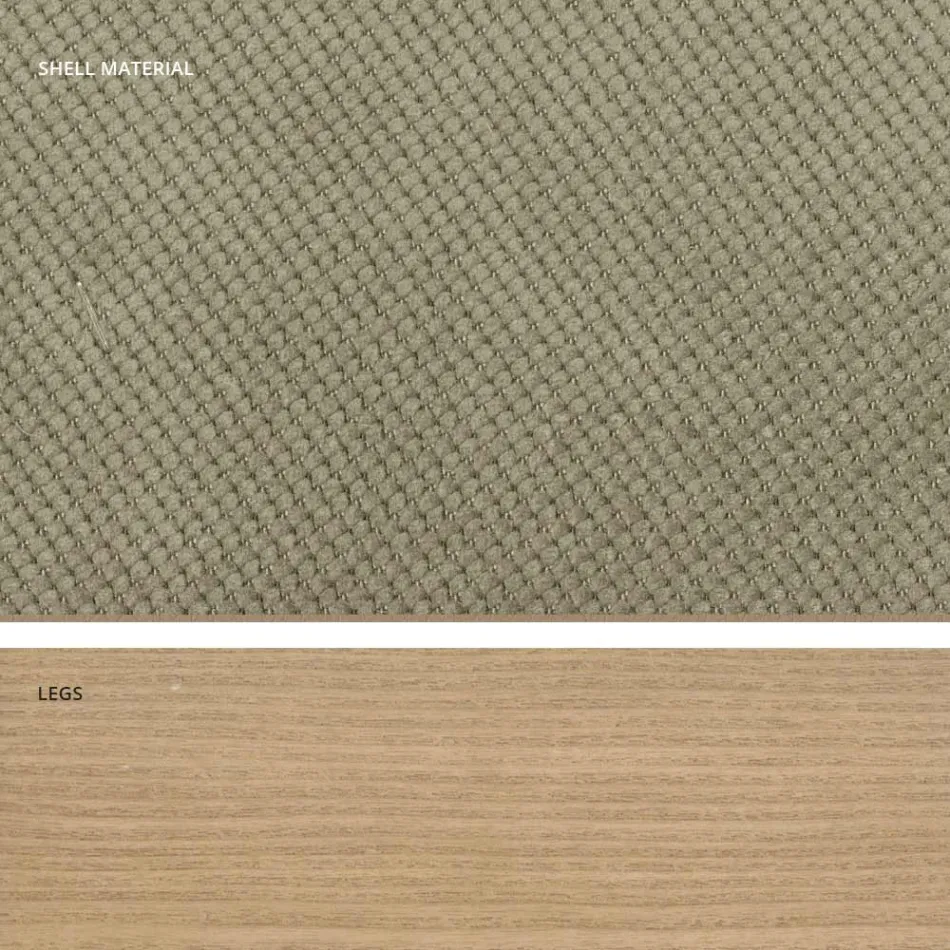 Chaise de cuisine design en bois et tissu fabriquée en Italie, Egizia Viadurini