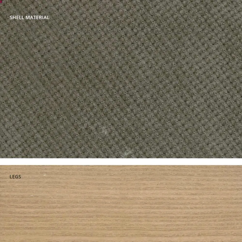 Chaise de cuisine design en bois et tissu fabriquée en Italie, Egizia Viadurini