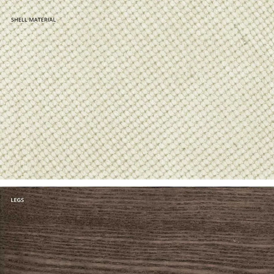 Chaise de cuisine design en bois et tissu fabriquée en Italie, Egizia Viadurini