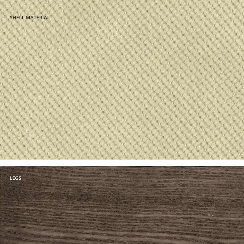 Chaise de cuisine design en bois et tissu fabriquée en Italie, Egizia Viadurini