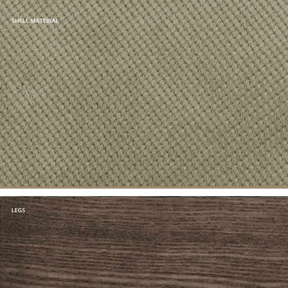 Chaise de cuisine design en bois et tissu fabriquée en Italie, Egizia Viadurini