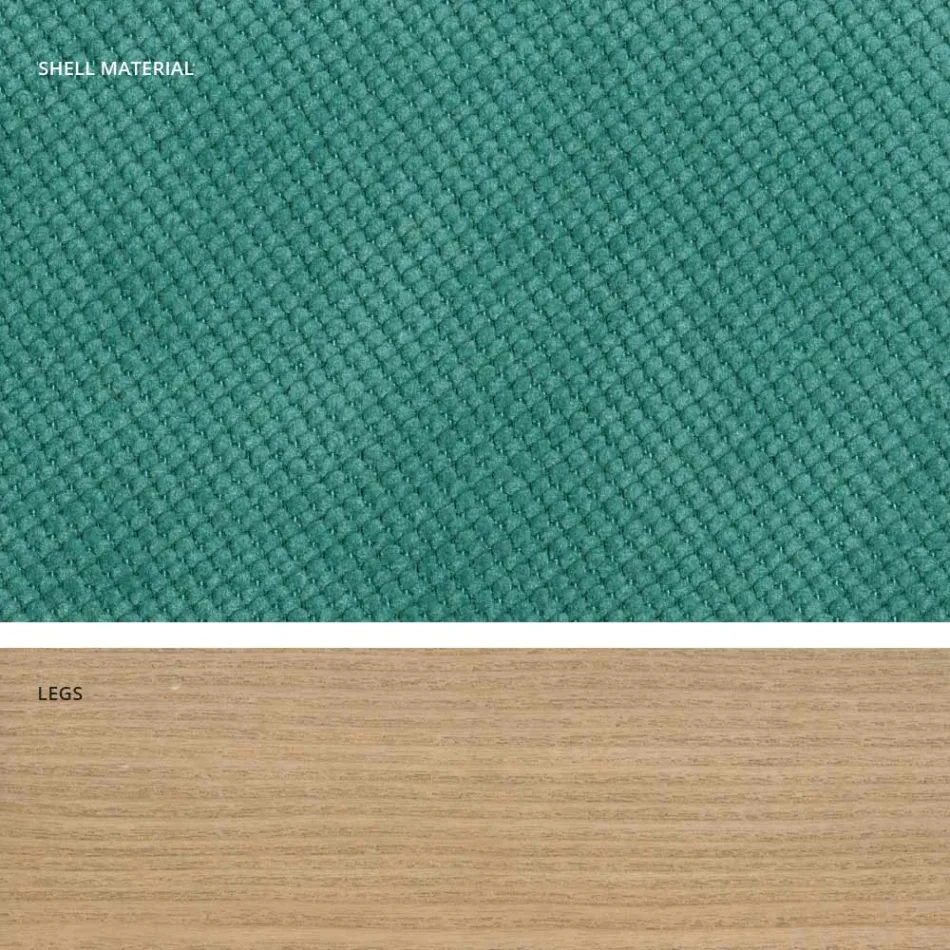 Chaise de cuisine design en bois et tissu fabriquée en Italie, Egizia Viadurini