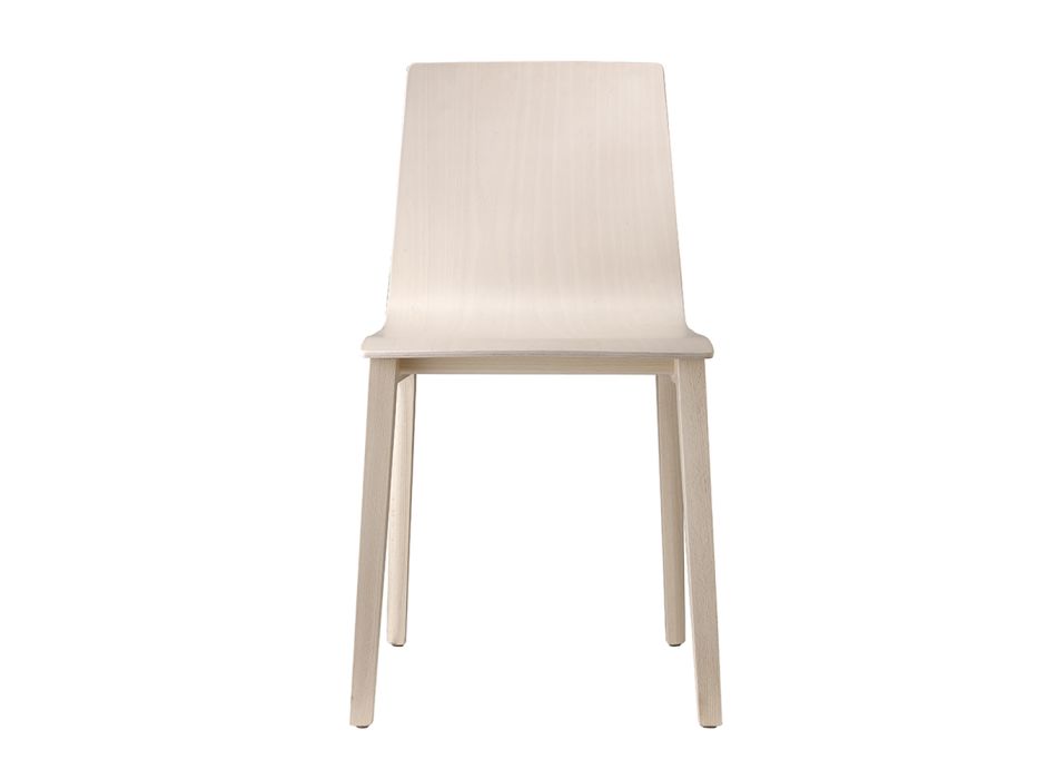 Chaise de cuisine en bois de hêtre fabriquée en Italie 2 pièces - Quadra Viadurini