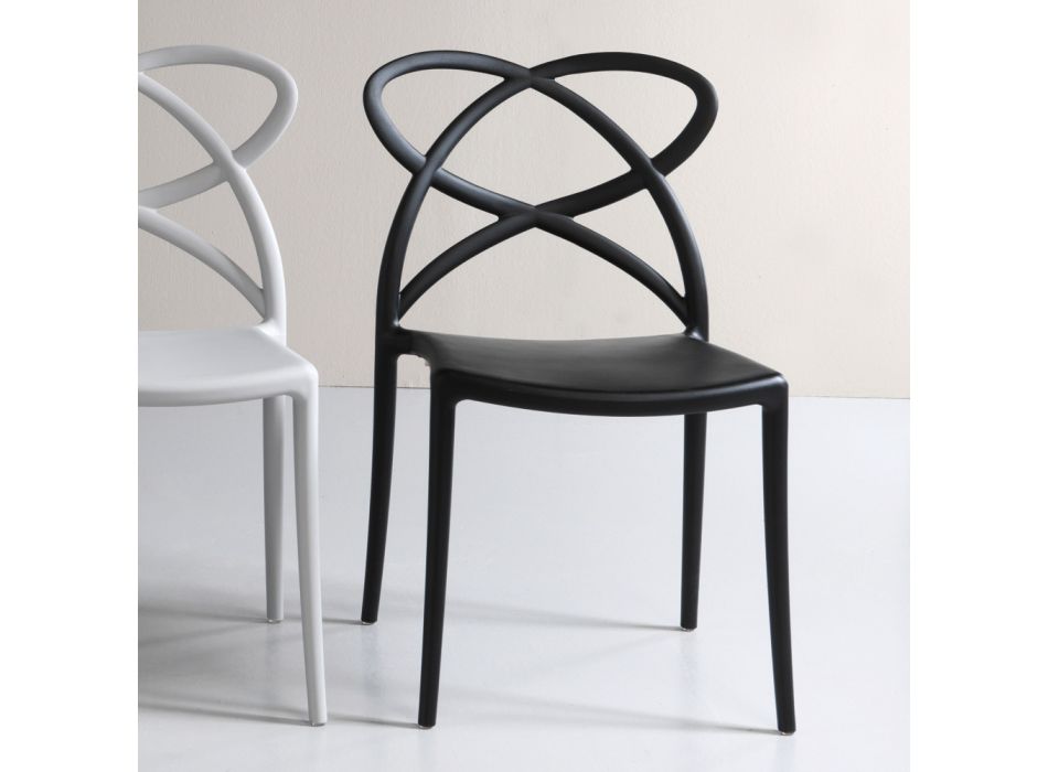 Chaise de cuisine en polypropylène empilable design 4 pièces - Artemide Viadurini