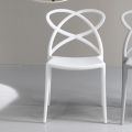 Chaise de cuisine en polypropylène empilable design 4 pièces - Artemide