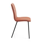 Chaise de cuisine en tissu coloré et métal design moderne - Hermione Viadurini