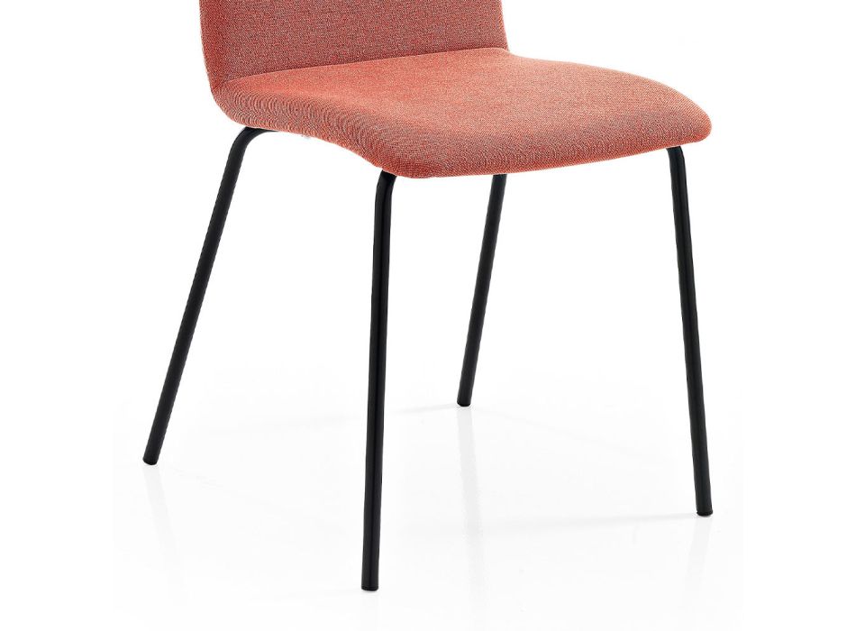 Chaise de cuisine en tissu coloré et métal design moderne - Hermione Viadurini