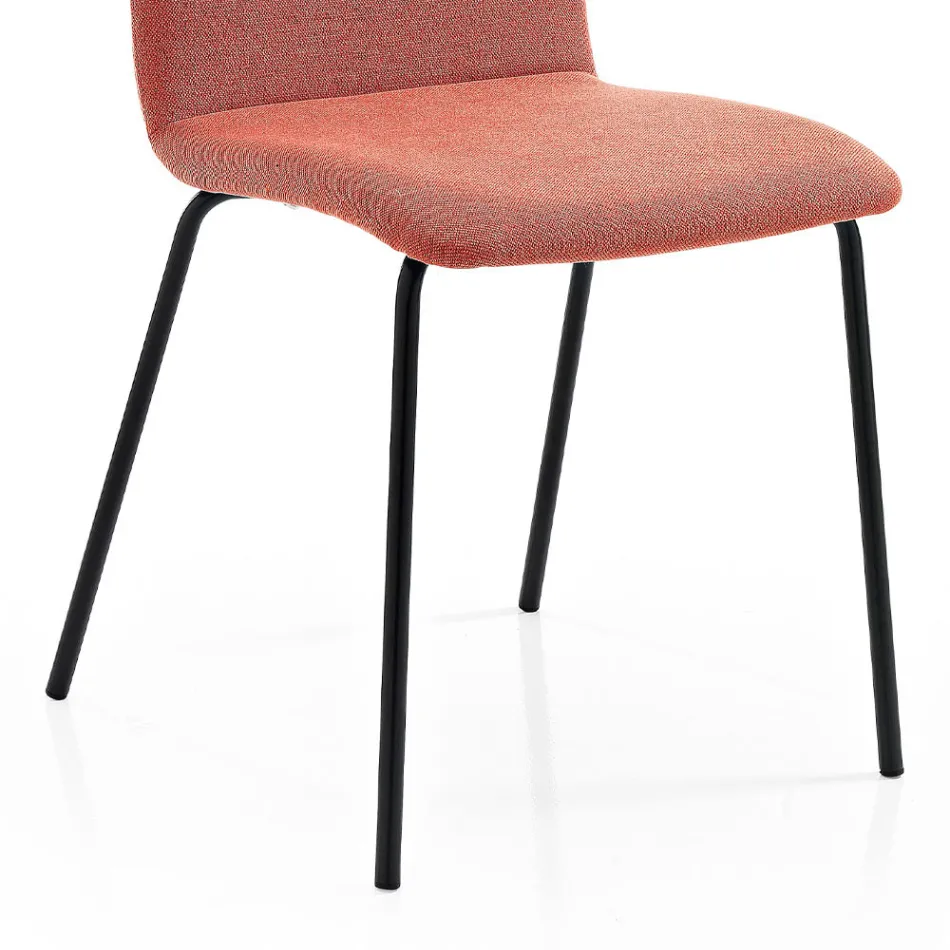 Chaise de cuisine en tissu coloré et métal design moderne - Hermione Viadurini