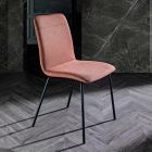 Chaise de cuisine en tissu coloré et métal design moderne - Hermione Viadurini