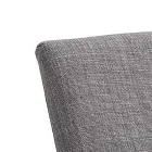 Chaise de Cuisine en Tissu Gris avec Base en Métal 2 Pièces - Shutter Viadurini