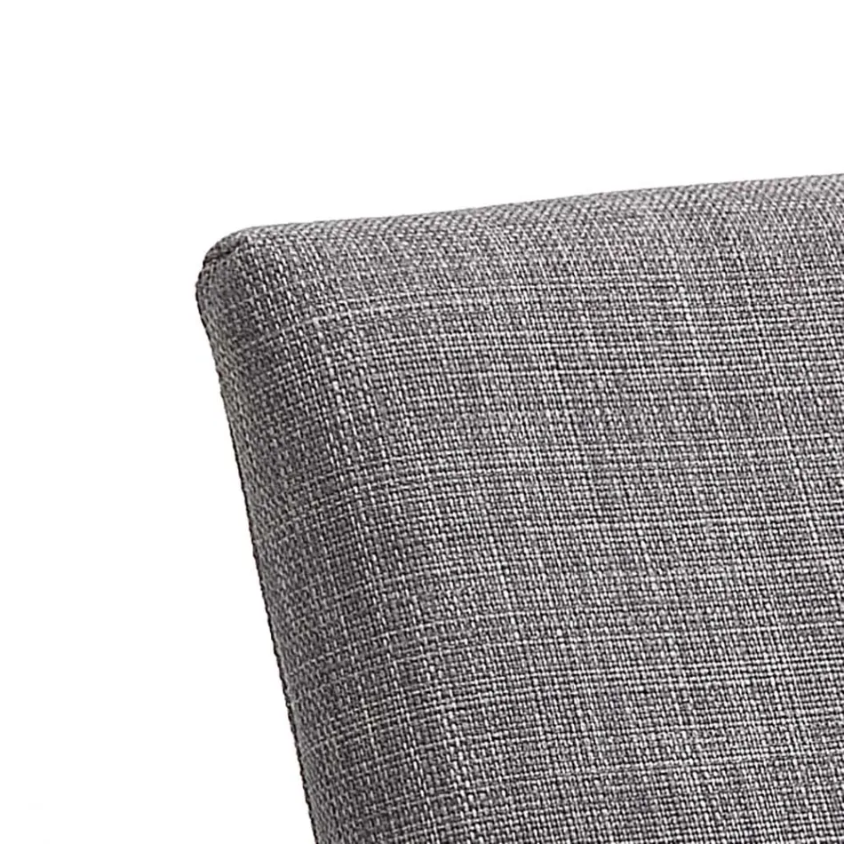 Chaise de Cuisine en Tissu Gris avec Base en Métal 2 Pièces - Shutter Viadurini