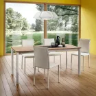 Chaise de cuisine entièrement rembourrée en éco-cuir fabriquée en Italie, 2 pièces - Maria Viadurini