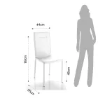 Chaise de cuisine entièrement rembourrée en cuir synthétique 2 pièces - Atenea Viadurini