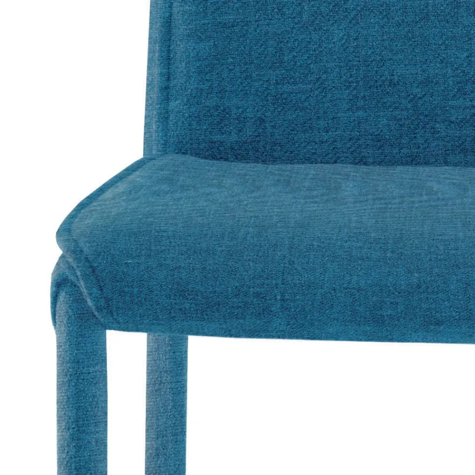 Chaise de cuisine recouverte de tissu Made in Italy 4 pièces - Monnalisa Viadurini