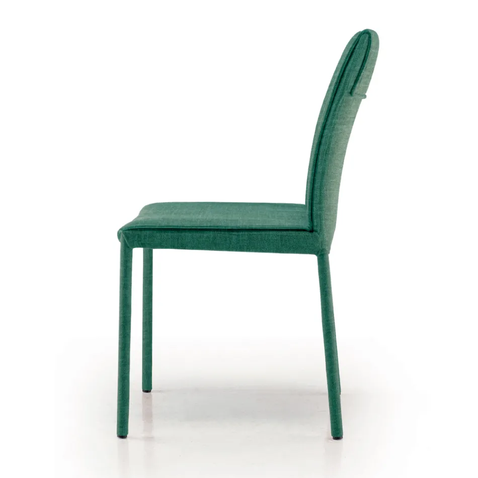 Chaise de cuisine recouverte de tissu Made in Italy 4 pièces - Monnalisa Viadurini