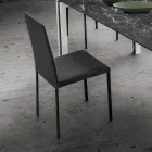 Chaise de cuisine rembourrée en tissu fabriquée en Italie, 2 pièces - Mawi Viadurini