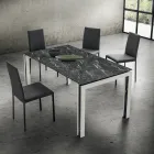 Chaise de cuisine rembourrée en tissu fabriquée en Italie, 2 pièces - Mawi Viadurini