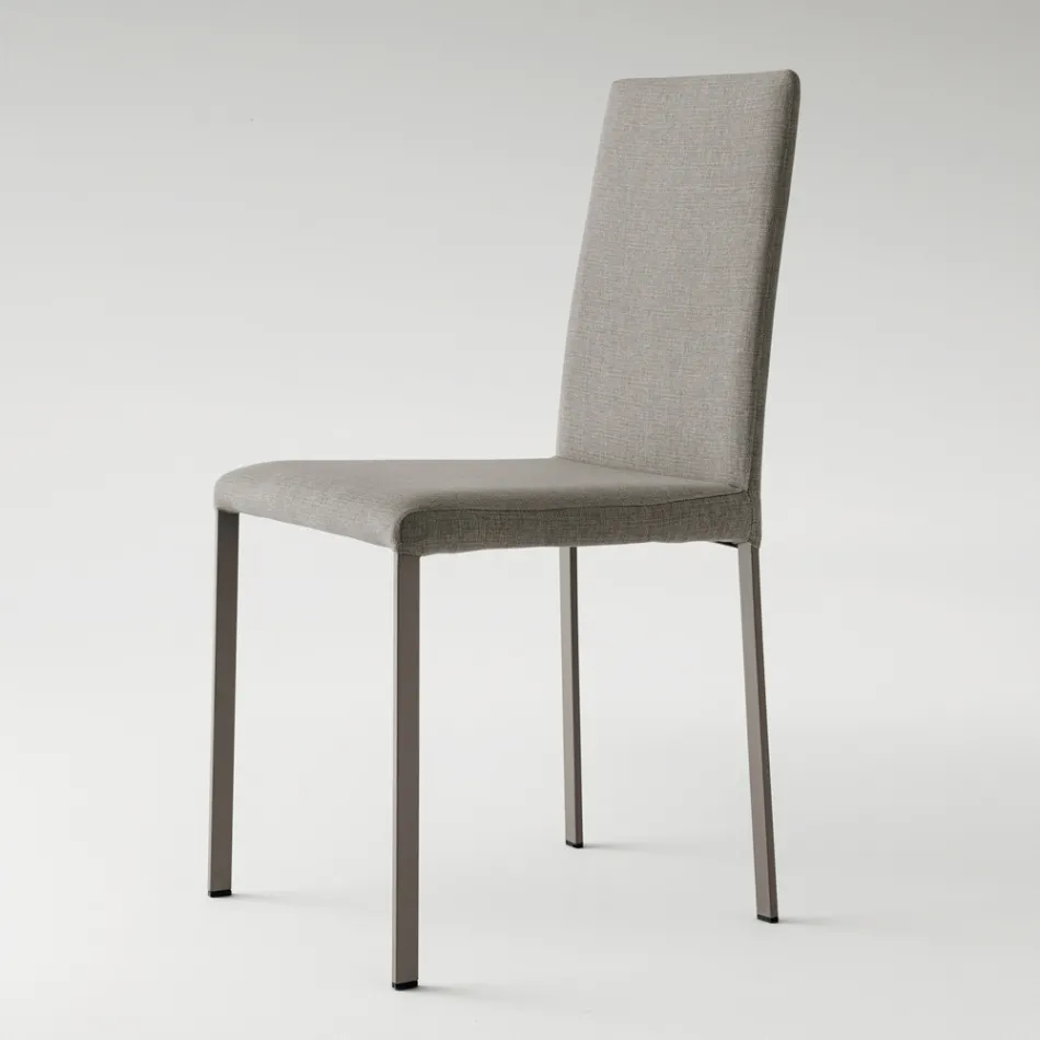 Chaise de cuisine rembourrée en tissu fabriquée en Italie, 2 pièces - Mawi Viadurini