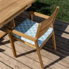 Chaise d'extérieur avec accoudoirs en bois de teck - Marie Viadurini