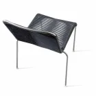 Chaise d'extérieur design en acier et cordon noir Made in Italy - Madagascar1 Viadurini