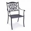 Chaise d'extérieur empilable en aluminium blanc ou anthracite, 4 pièces - Ode