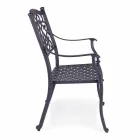 Chaise d'extérieur empilable en aluminium blanc ou anthracite, 4 pièces - Ode Viadurini