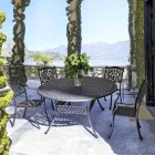 Chaise d'extérieur empilable en aluminium blanc ou anthracite, 4 pièces - Ode Viadurini