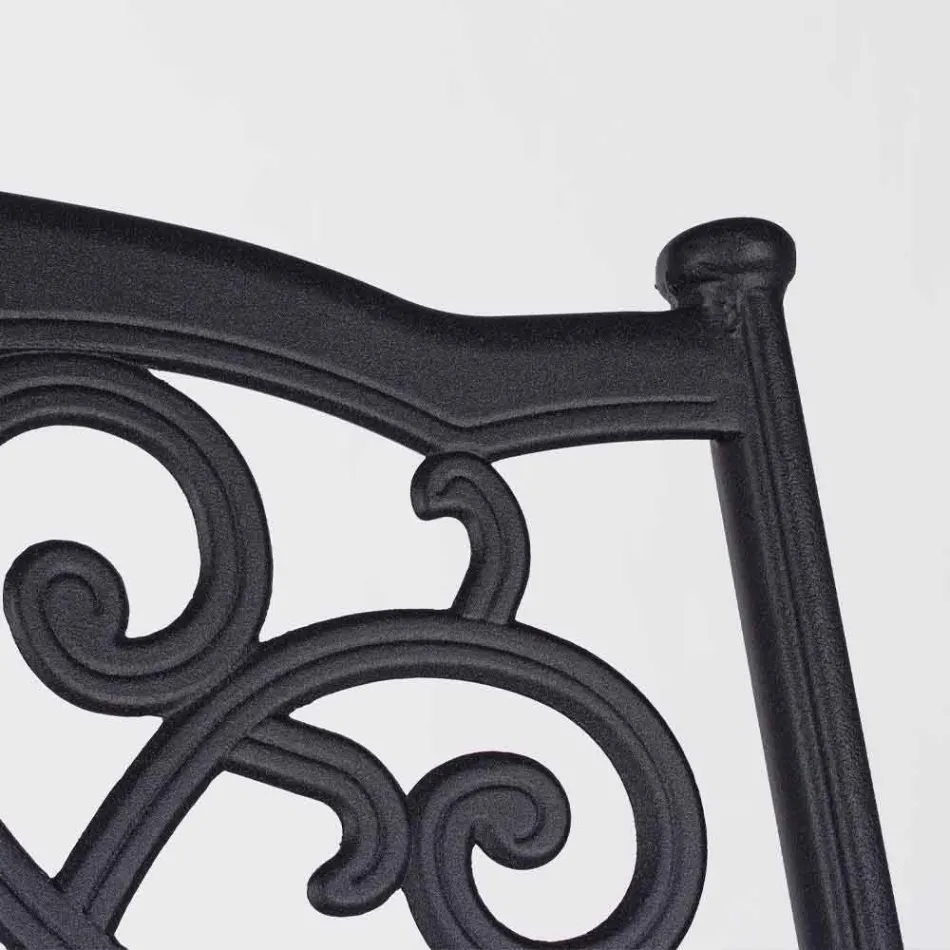 Chaise d'extérieur empilable en aluminium blanc ou anthracite, 4 pièces - Ode Viadurini