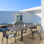 Chaise d'extérieur empilable en aluminium et textilène, Homemotion 4 pièces - Serge Viadurini