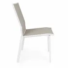 Chaise d'extérieur empilable en aluminium et textilène Homemotion, 4 pièces - Serge Viadurini