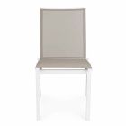 Chaise d'extérieur empilable en aluminium et textilène Homemotion, 4 pièces - Serge Viadurini