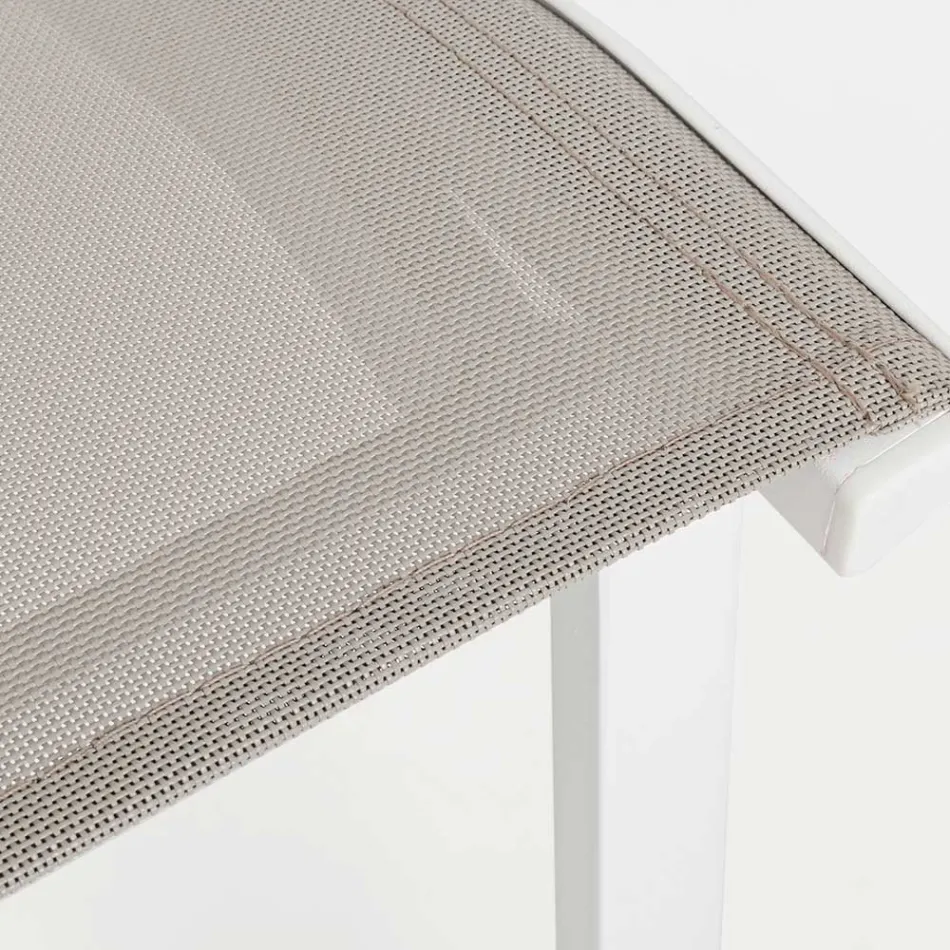 Chaise d'extérieur empilable en aluminium et textilène, Homemotion 4 pièces - Serge Viadurini