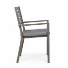 Chaise d'extérieur empilable Homemotion en aluminium, 4 pièces - Carina Viadurini