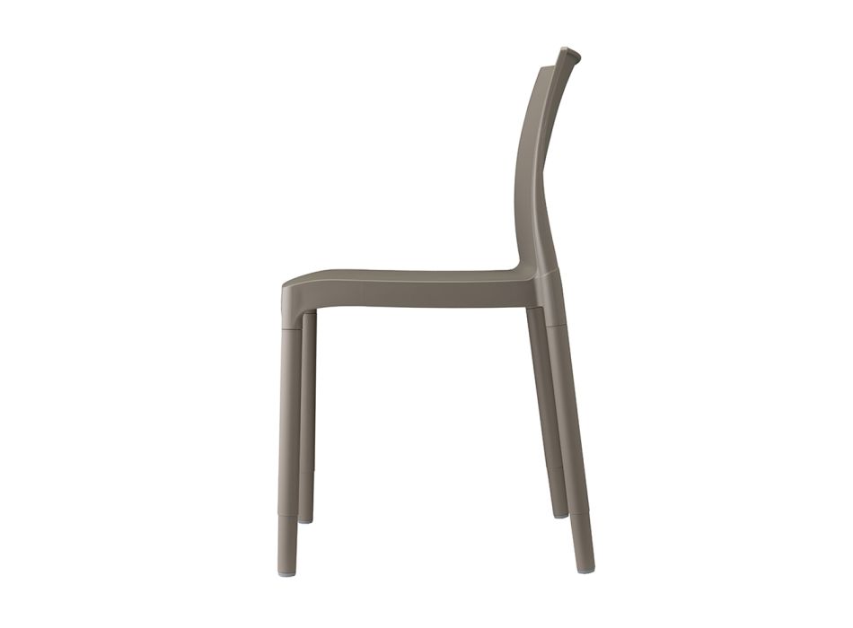 Chaise d'Extérieur Empilable en Aluminium Fabriqué en Italie 6 Pièces - Colombie Viadurini