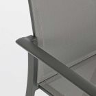 Chaise d'extérieur empilable en aluminium peint, Homemotion, 4 pièces - Vicki Viadurini