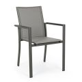 Chaise d'extérieur empilable en aluminium peint, Homemotion, 4 pièces - Vicki