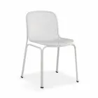 Chaise d'extérieur empilable en métal Made in Italy, 4 pièces - Prunella Viadurini