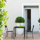 Chaise d'extérieur empilable en métal peint Made in Italy, 4 pièces - Tulle Viadurini