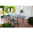 Chaise d'extérieur empilable en métal peint Made in Italy, 4 pièces - Tulle Viadurini