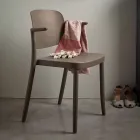 Chaise d'extérieur empilable en polypropylène Made in Italy, 4 pièces - Bertina Viadurini