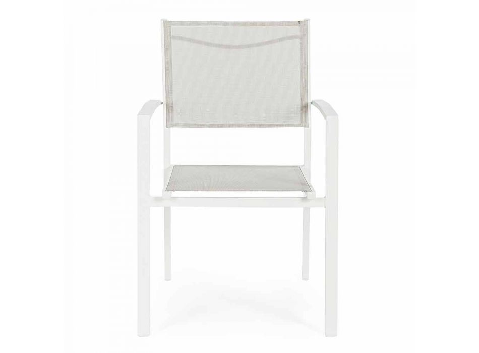 Chaise d'extérieur empilable en textilène Homemotion, 6 pièces - Narcissa Viadurini