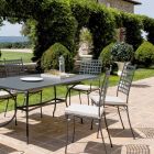 Chaise d'extérieur en acier galvanisé empilable 4 pièces Made in Italy - Sibo Viadurini