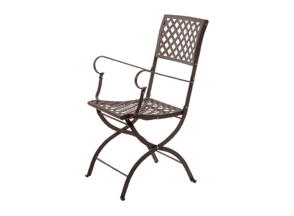 Chaise d'extérieur pliante en acier galvanisé Made in Italy 2 pièces - Selvaggia Viadurini