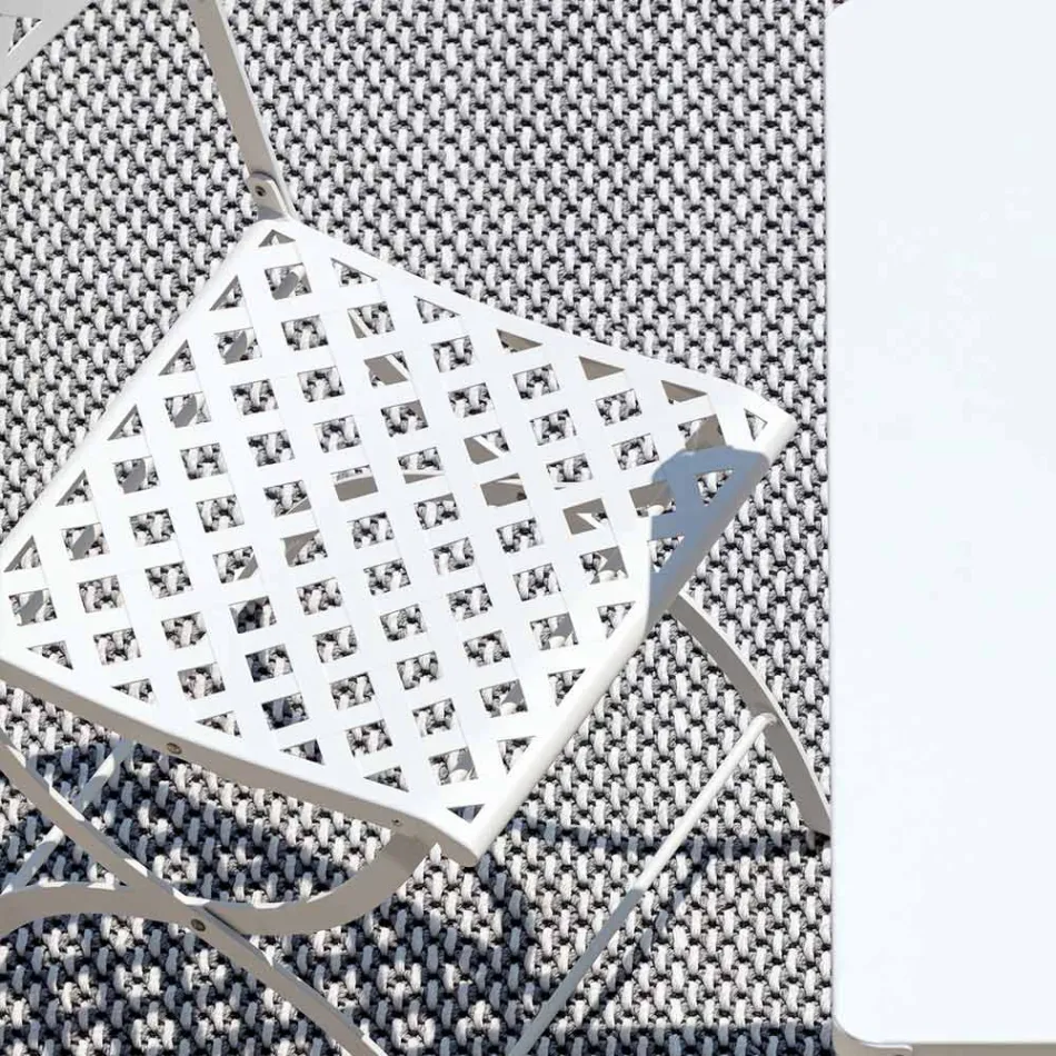 Chaise d'extérieur pliante en acier galvanisé Made in Italy 2 pièces - Selvaggia Viadurini